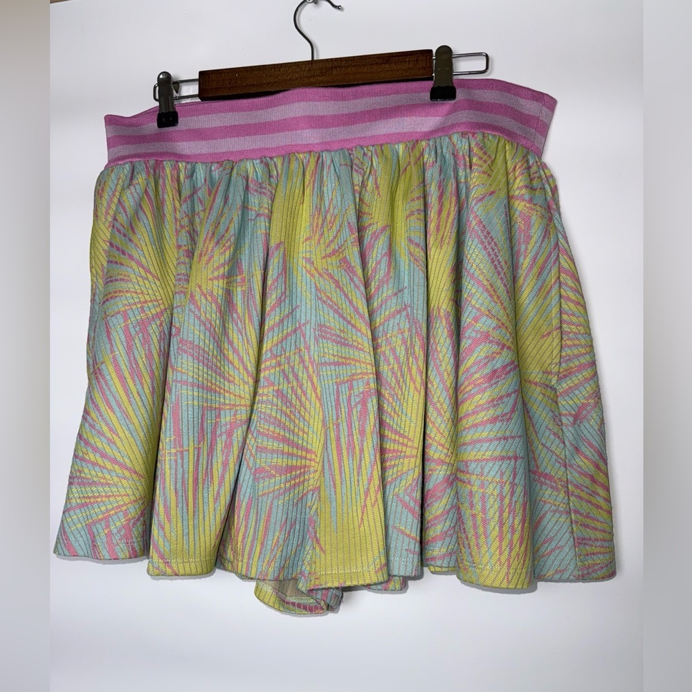 Emily McCarthy Palm Print Skort Preppy Resort Coastal Tennis Skirt XL - Picture 6 of 8